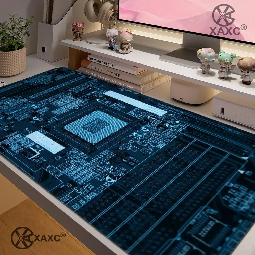 

Lnside Motherboard Circuit Board XAXC Mouse Pad large keyboard mouse desk pad non-slip rubber gaming mouse pad