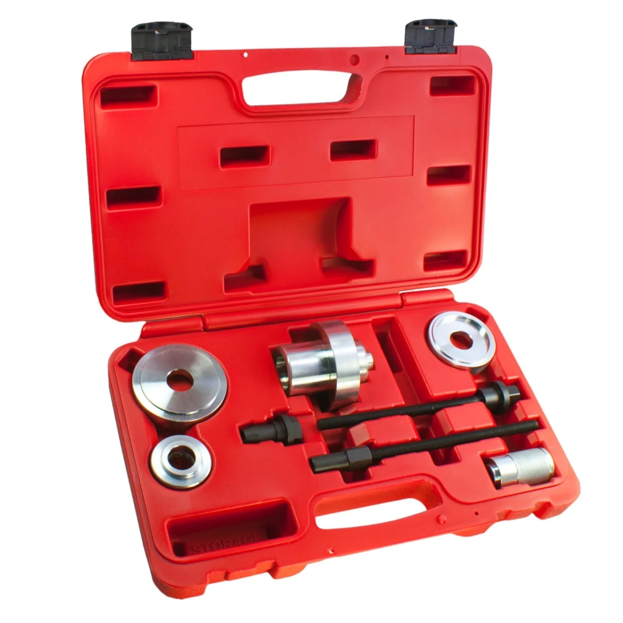 Automotive 8Pcs Front Axle Bush Extractor Bushing Tool Kit Medium Carbon Steel Silver 35x24x9cm 6-Month Warranty
