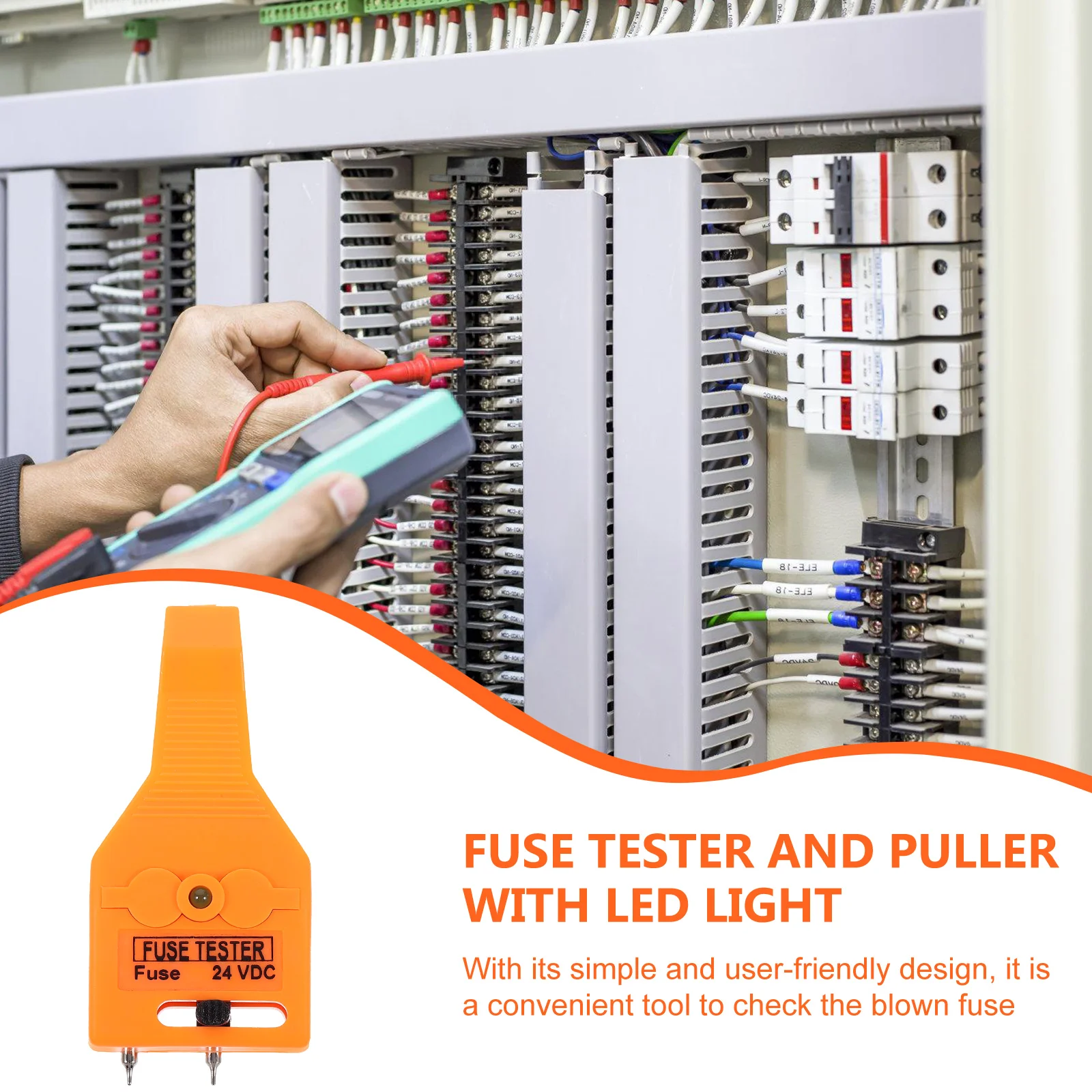 Fuse Puller Detect and Find The Blown Indicator Light Orange Plastic Automotive Tester for Car