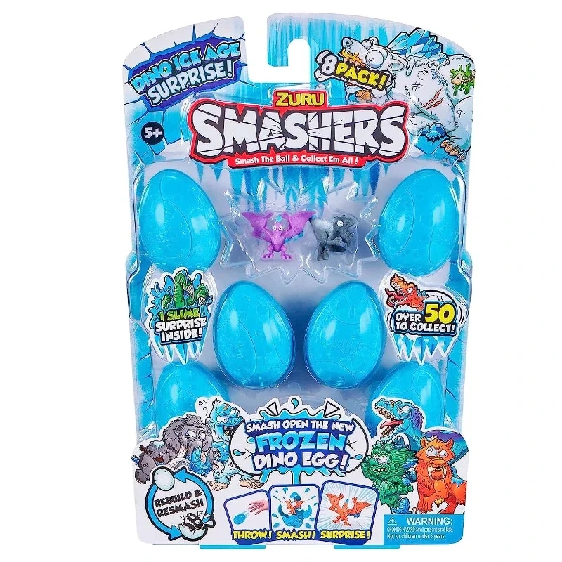 Новая кукла-сюрприз ZURU Smashers Dino Ice Age, 8 упаковок Smash Eggs-забавный подарочный набор игрушек для мальчиков и детей Новая кукла-сюрприз ZURU Smashers Dino Ice Age, 8 упаковок Smash Eggs-забавный подарочный набор игрушек для мальчиков и детей