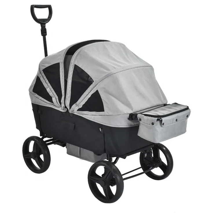 OEM Supplier baby beach wagon EU certificate stroller wagon beach camping cart  with canopy four big wheels