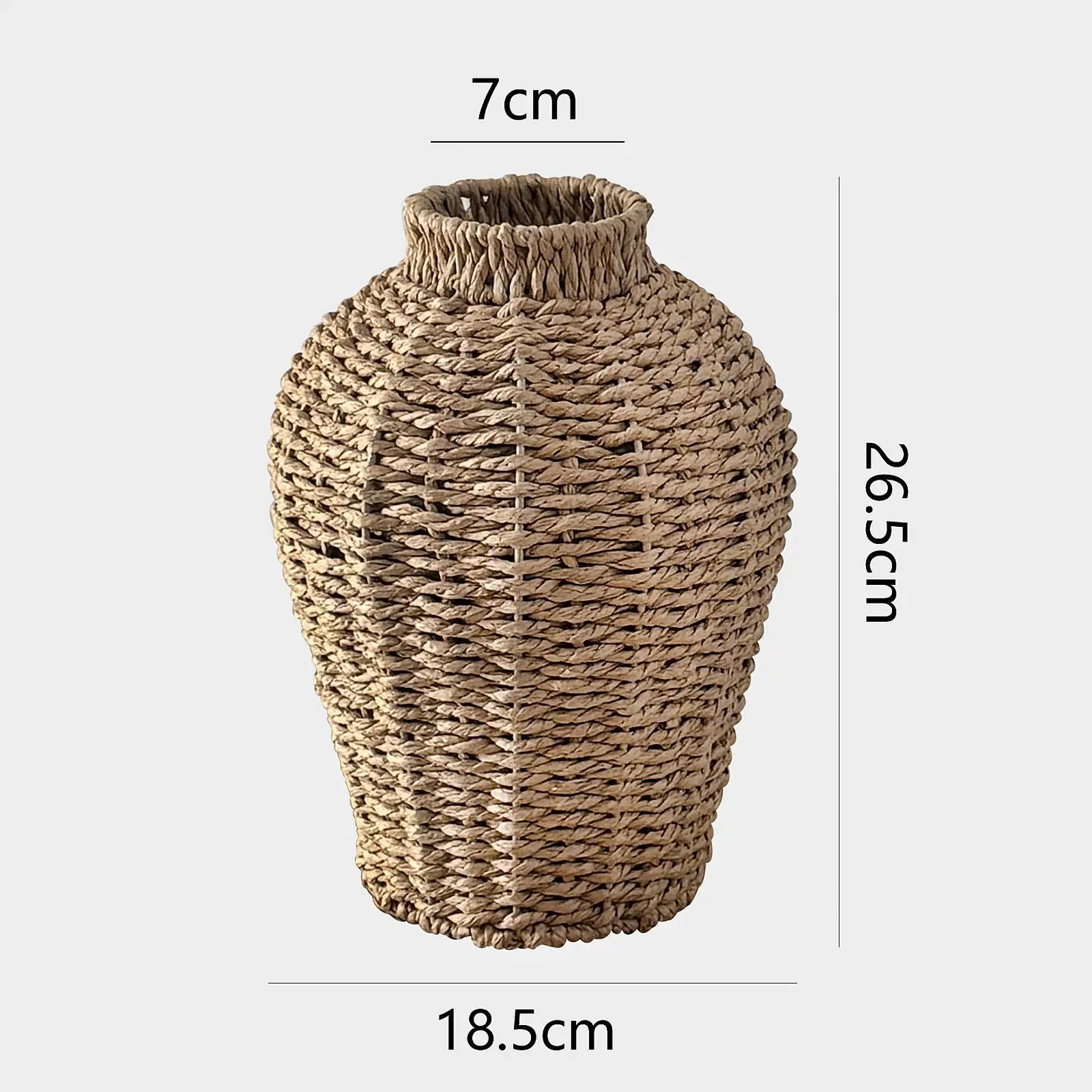 Elegant Woven Dried Flower Holder Durable Rustic Vase Table Centerpiece for Bedroom Living Room Decor