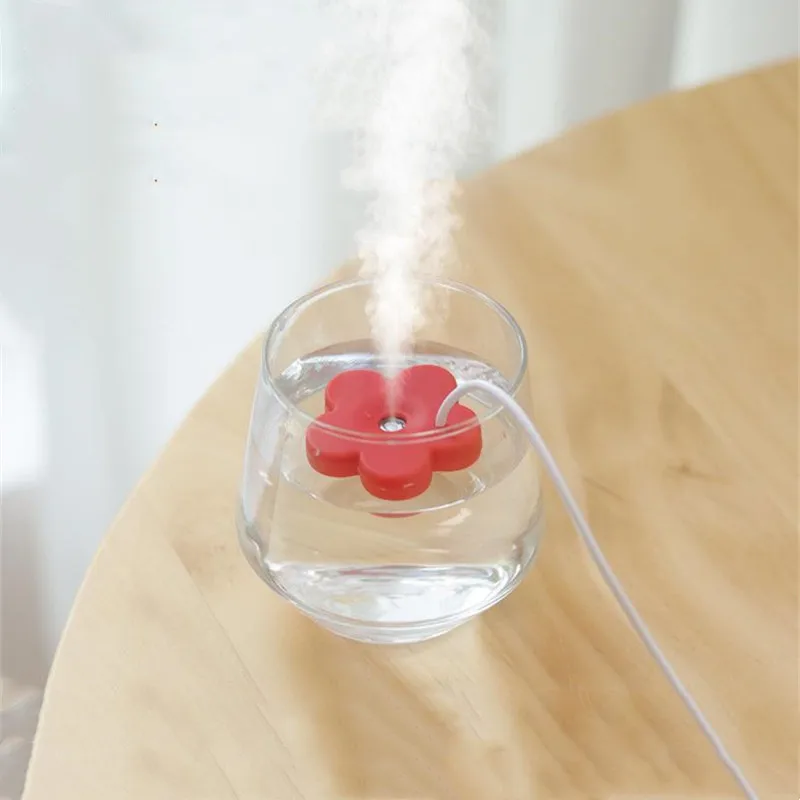 جهاز تنقية الهواء المحمول على شكل زهور صغير جهاز تنقية الهواء بالموجات فوق الصوتية جهاز تنقية الروائح الناشرون النباتات المنزلية جهاز تنقية الهواء