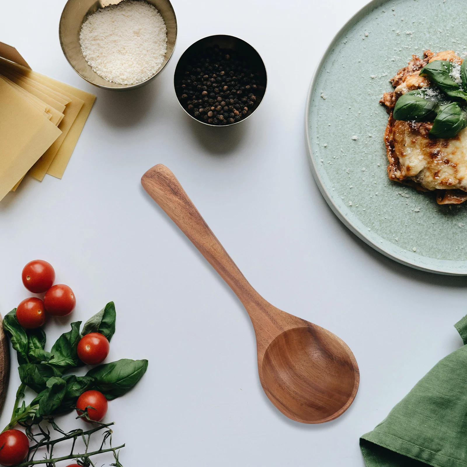 

3Pcs Wood Soup Spoon Long Handle Ladle Hook Hanging Design Perfect for Cooking Serving Stirring Ladle Wood Spoons for Cooking