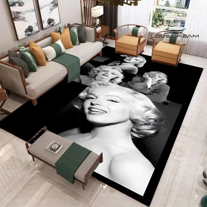 VIKAMA European and American Style Marilyn Monroe Image Carpet Tide Floor Cushion Living Room Bedroom Floor Cushion Sofa Cushion