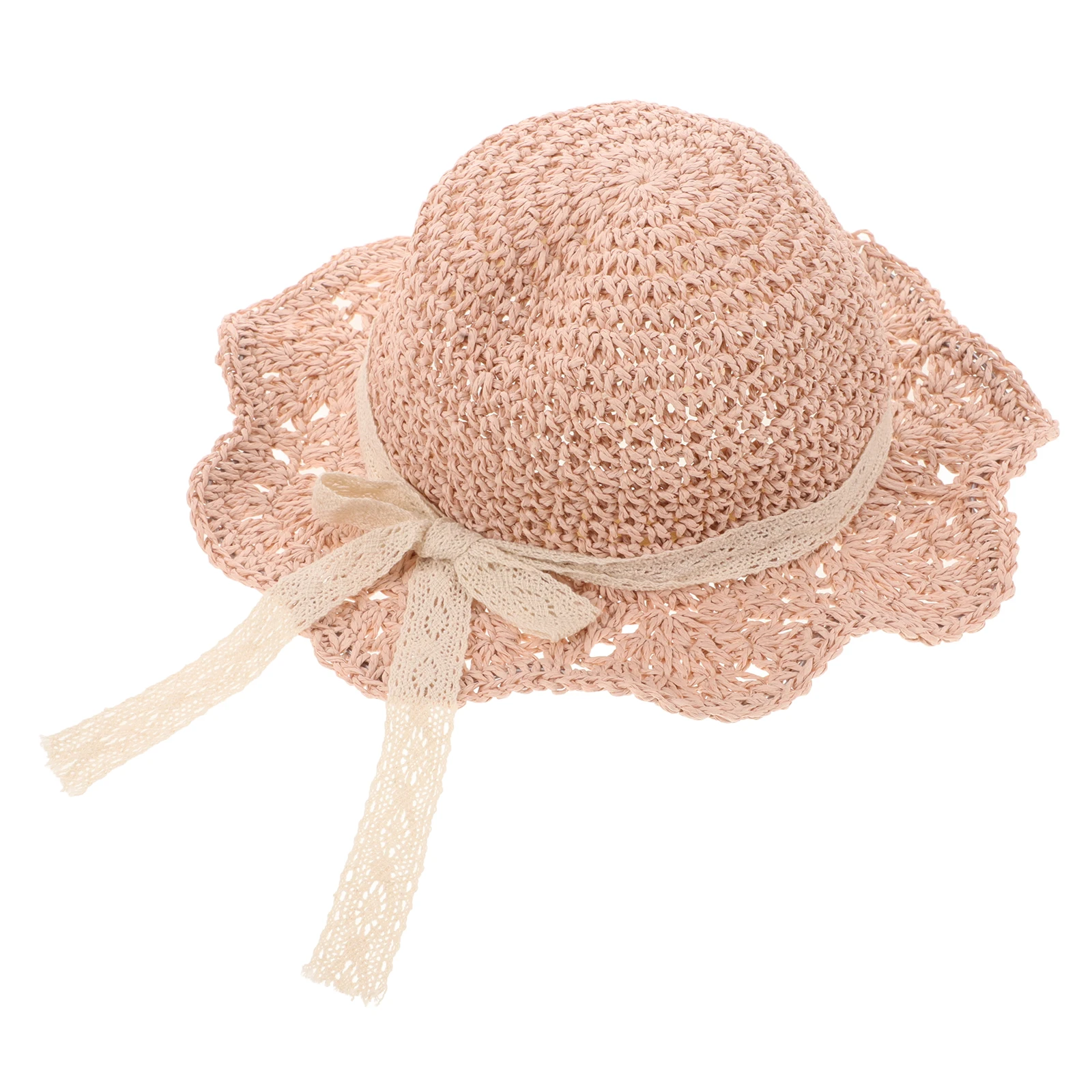 

Children Sun Hat Kids Straw Beach Hat Toddler Girls Summer Lightweight Breathable Adjustable Outdoor Baby Hats