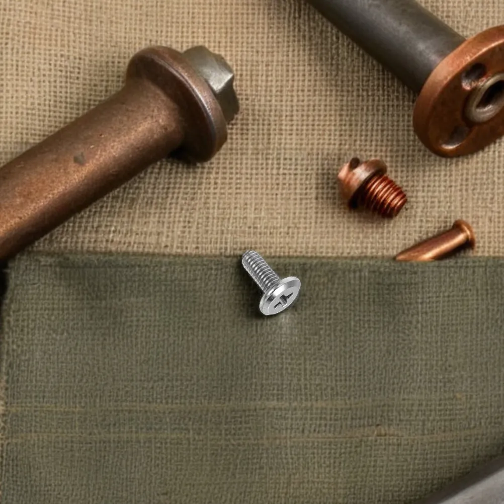 

100 шт. никелированных мебельных винтов с плоской головкой и крестообразным шлицем M5 для шкафов, книжных полок, гардеробов, каркасов кроватей, изголовья кроватей