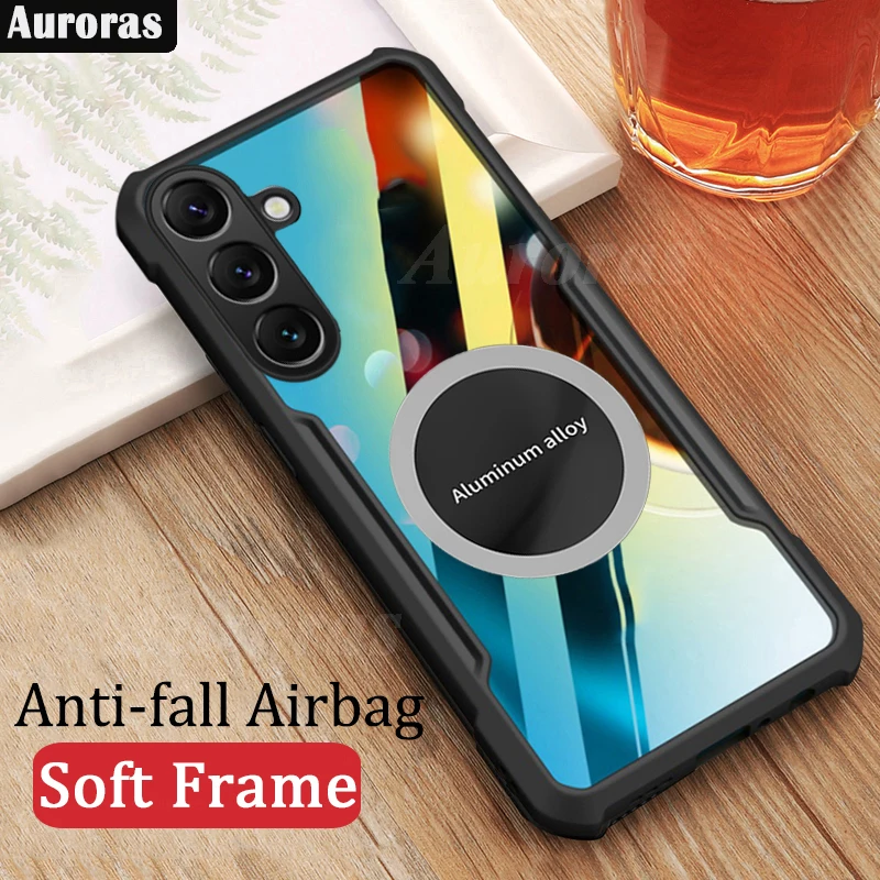 

Auroras For Samsung Galaxy M35 M55 5G Cover Magnetic Heat Airbag Shockproof Hard For Samsung Galaxy M15 4G/5G Clear Phone Case