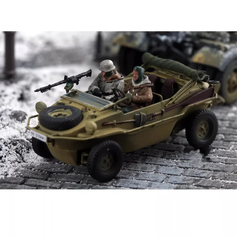 

1:72 Scale Model Painted 2 Pcs German 166 Amphibious Vehicle Drivers Soldiers Figure Toy DIY Scene Accessory Collection Display