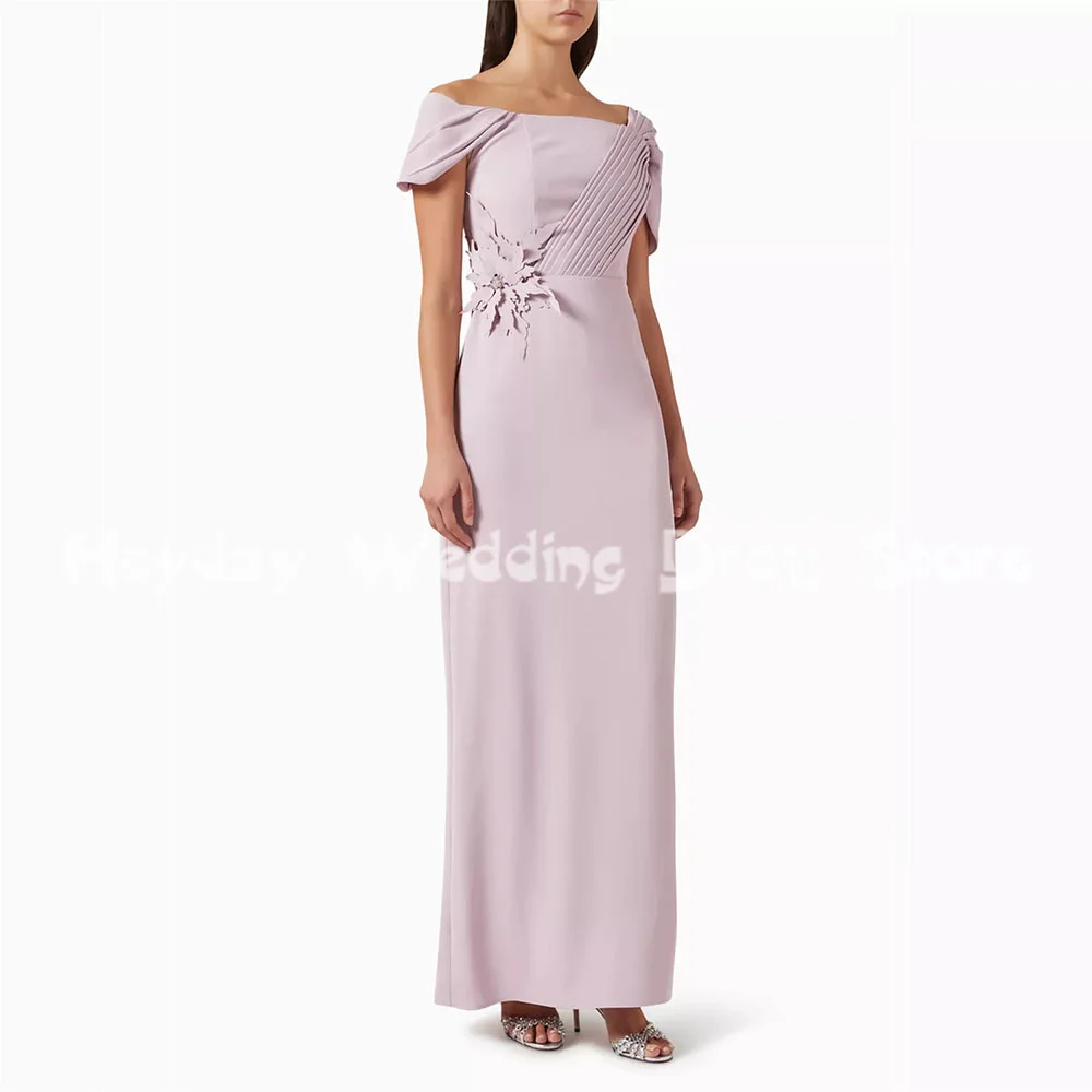 

Heyday Women's Pleats Off-the-shoulder 3D Flowers Straight Evening Dresses With Sleeveless Ankle-Length Elegant Dresses 2025