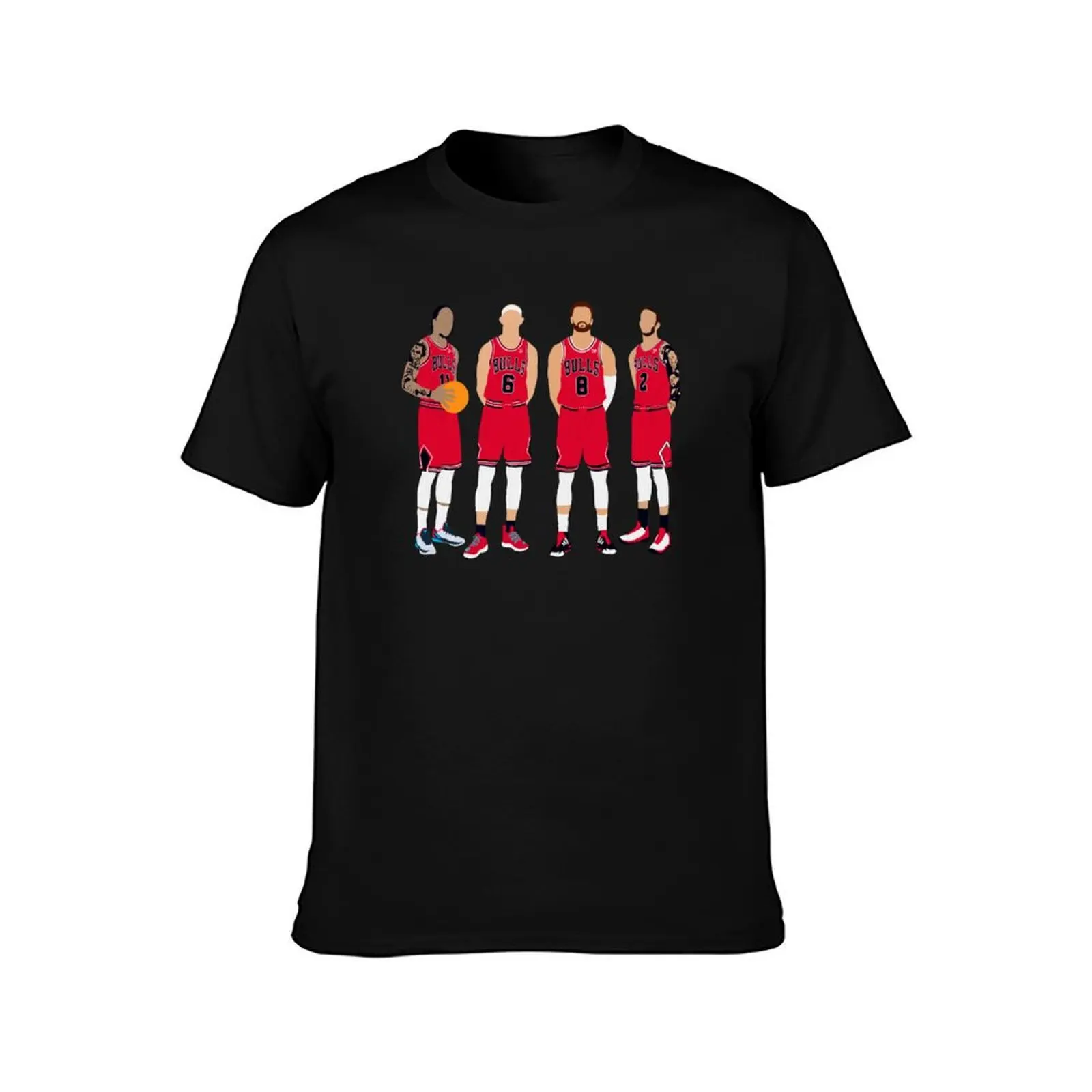 Chicago Bulls 2021 NBA -DeRozan, Caruso, Lavine, Ball T-Shirt oversized t shirt summer top luxury designer Men's cotton t-shirt