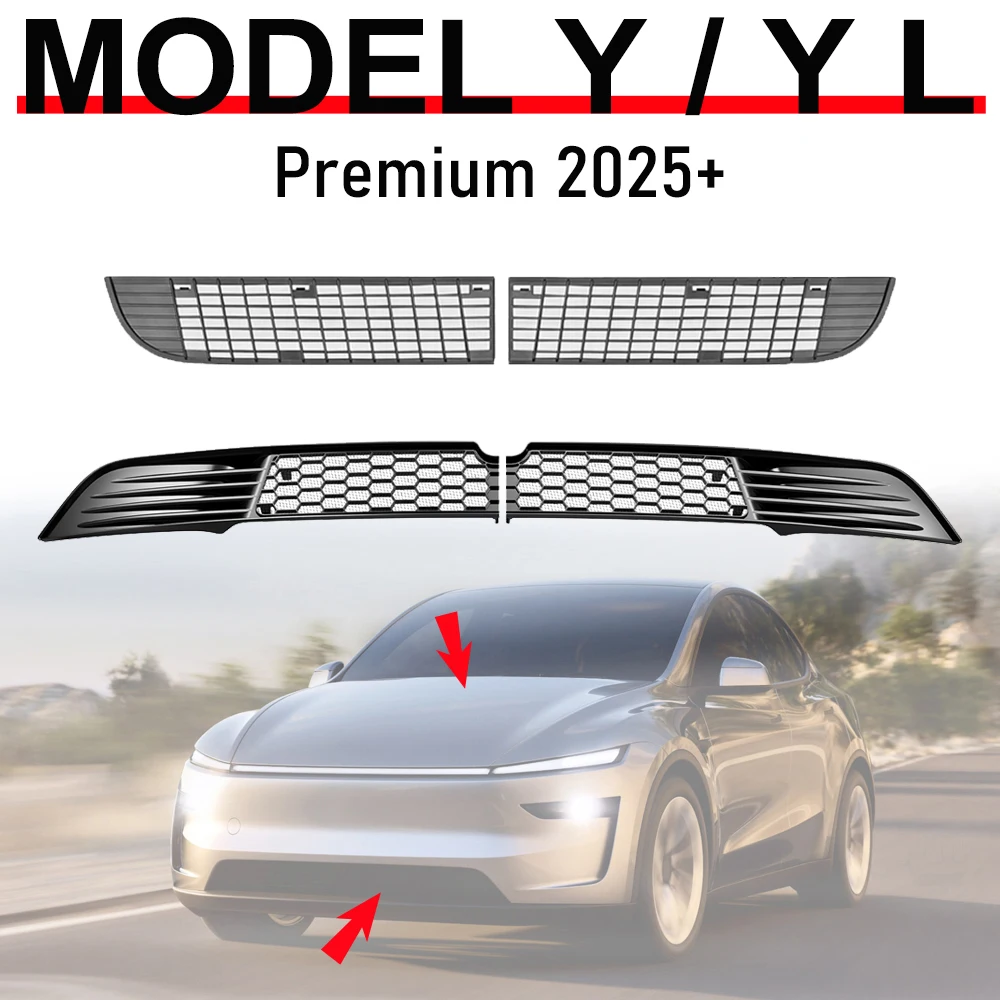 For Tesla Model Y YL Juniper Premium 2025 2026 Grille Mesh Inserts Vent Grille Lower Bumper Anti Insect Grille Cover Accessories