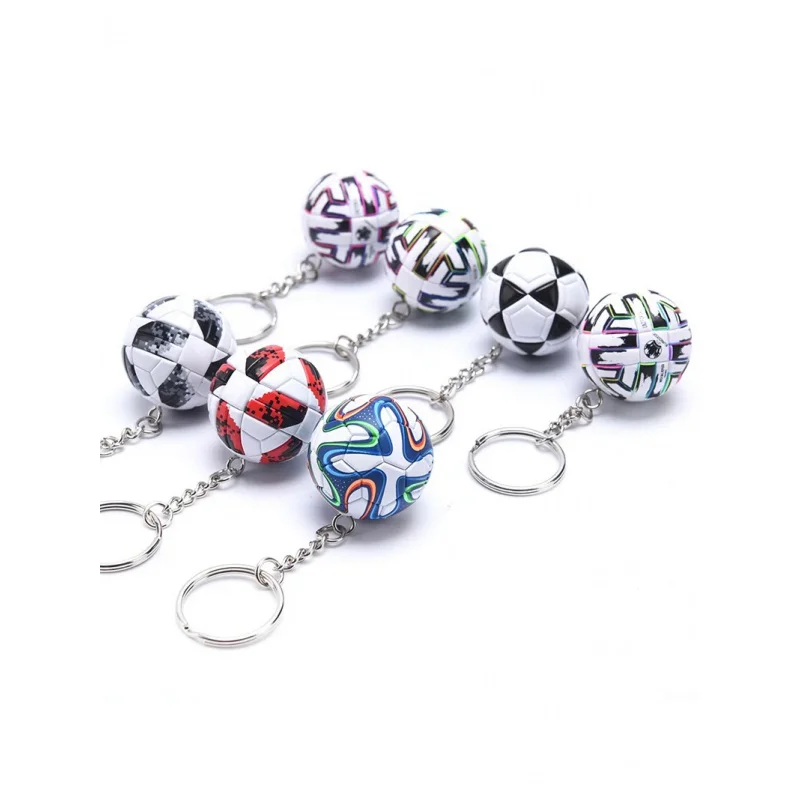 1 قطعة بو الجلود ثلاثية الأبعاد كرة القدم تذكارية مفتاح سلسلة الرجال النساء مشجعي كرة القدم حقيبة سلسلة مفاتيح قلادة حلقة رئيسية صديقها هدية الملحقات #3