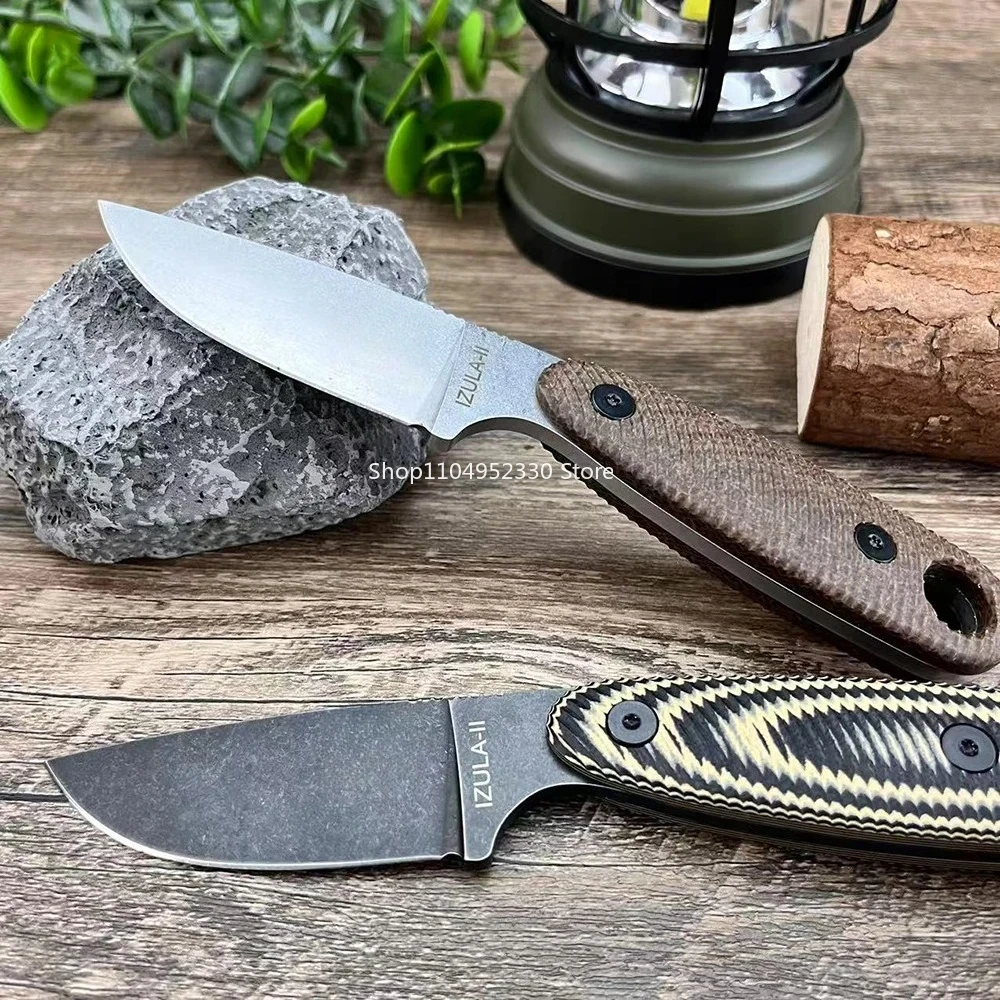 Faca reta tática de alta dureza com bainha, multiferramentas de sobrevivência para montanhismo ao ar livre, também para caminhadas, pesca, resgate