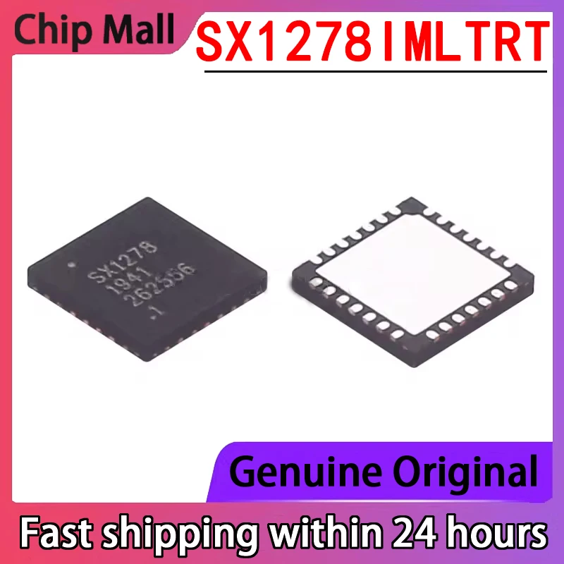 2PCS New Original SX1278IMLTRT Silk Screen SX1278 Package QFN-28 Low-power Remote Transceiver