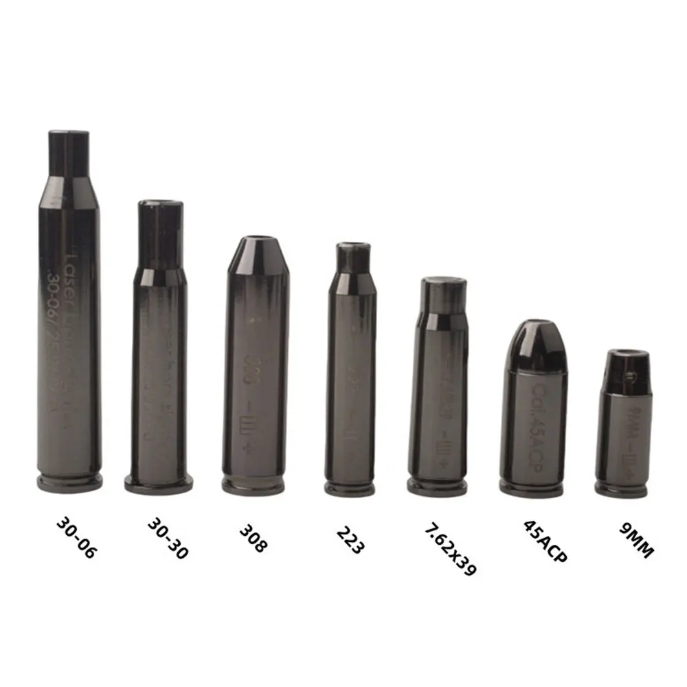 Outdoor Sports Infrared Calibrator 223REM 7mm 9mm 45ACP 2MW Red Laser Bore Sight Tactical CS Game Toy Accessories Model QQ91