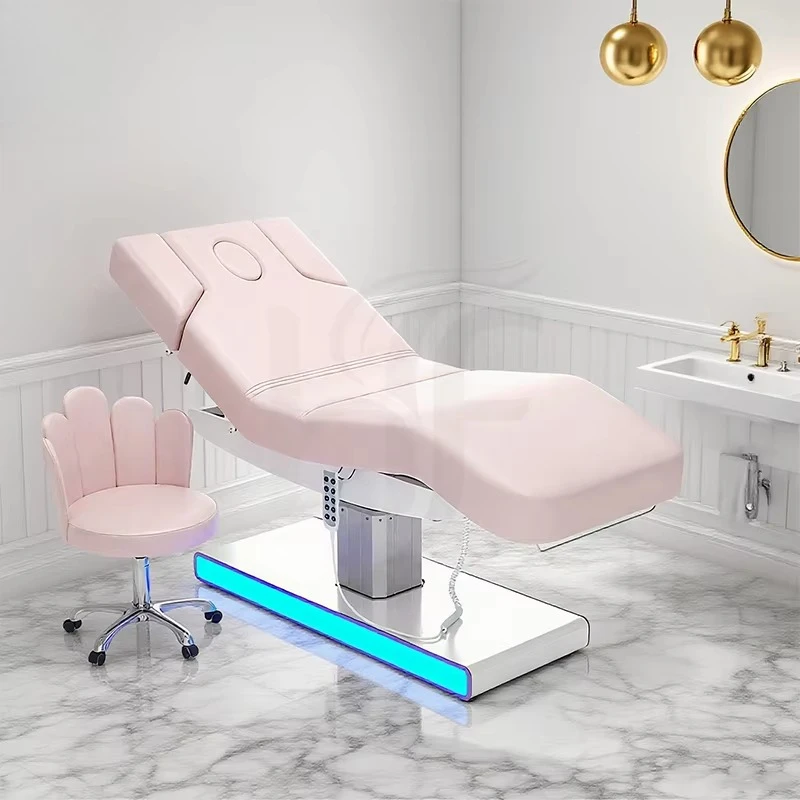Pink Electric Massage Tables Beds Salon Furniture Facial Bed Beauty Salon Modern Salon Tattoo Electric Beauty Lash Bed
