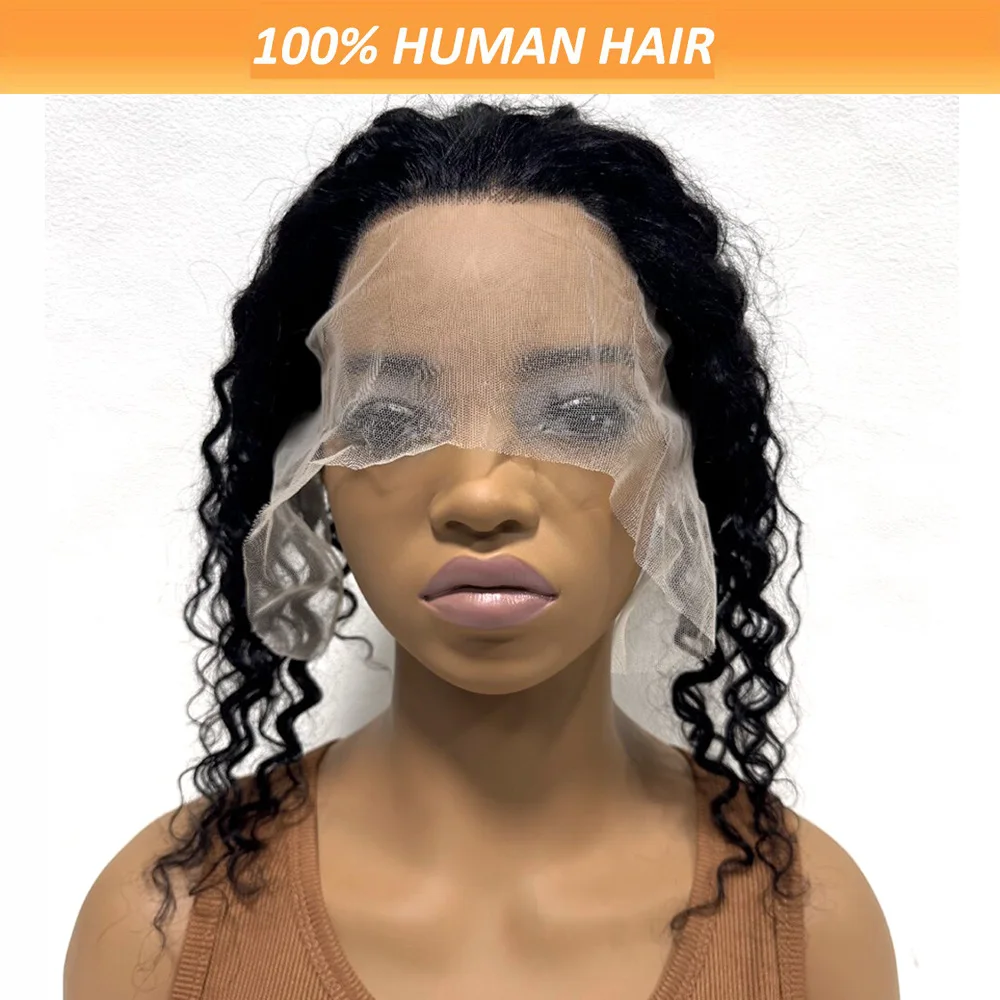 

Глубокая волна 13x4, кружевная фронтальная шапочка для парика, мягкие девственные человеческие волосы, дышащее кружево для естественного вида, прочный и простой в использовании, натуральный цвет