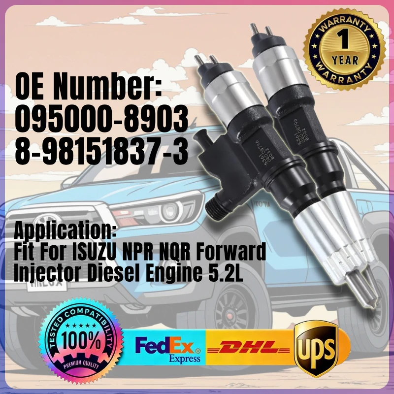 

Топливная форсунка 095000-8903 8-98151837-3 для ISUZU NPR NQR, форвардный инжектор, дизельный двигатель 5.2 л