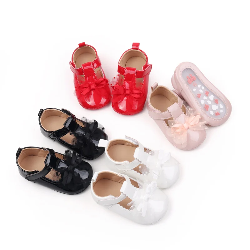 Bellissime scarpe da principessa per bambina primavera e autunno farfalla Bowknot Toddler Walker scarpe da bambino antiscivolo di alta qualità