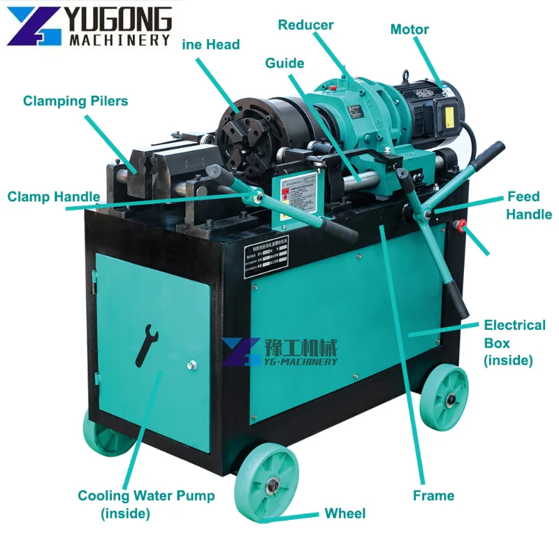 Bar Threading Machine Price Electric Steel Rod Threading Machine Steel Bar Splicing Thread Rolling Machine