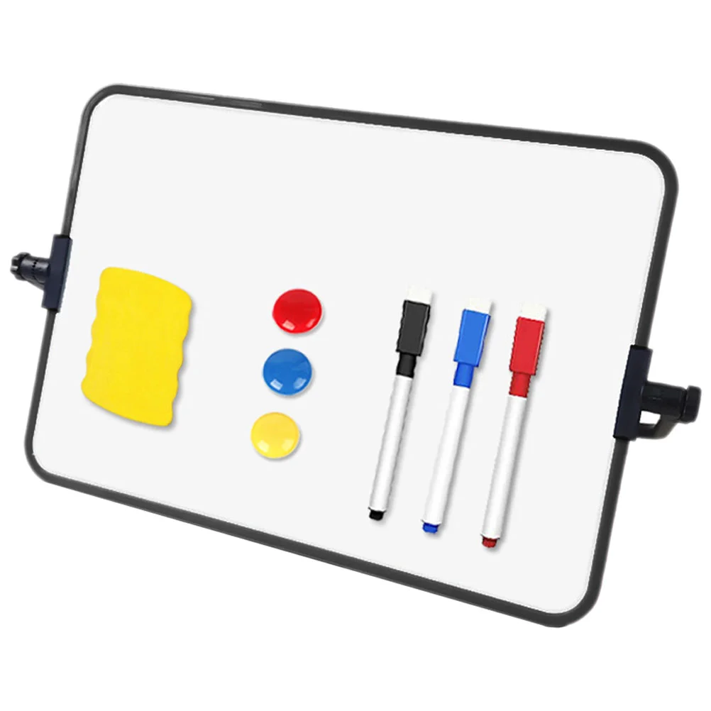 Mini Whiteboard A4 Small Set Portable Dry Erase Handheld Desktop with Stands Office