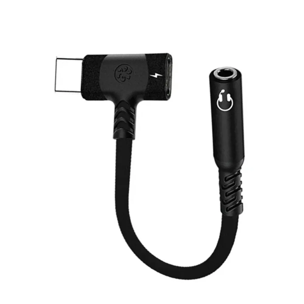 2-in-1 Adapter Type-C Audio Charger Splitter 3.5mm Converter Fast Charge OTG Dongle Dual Head PD Fast Charging