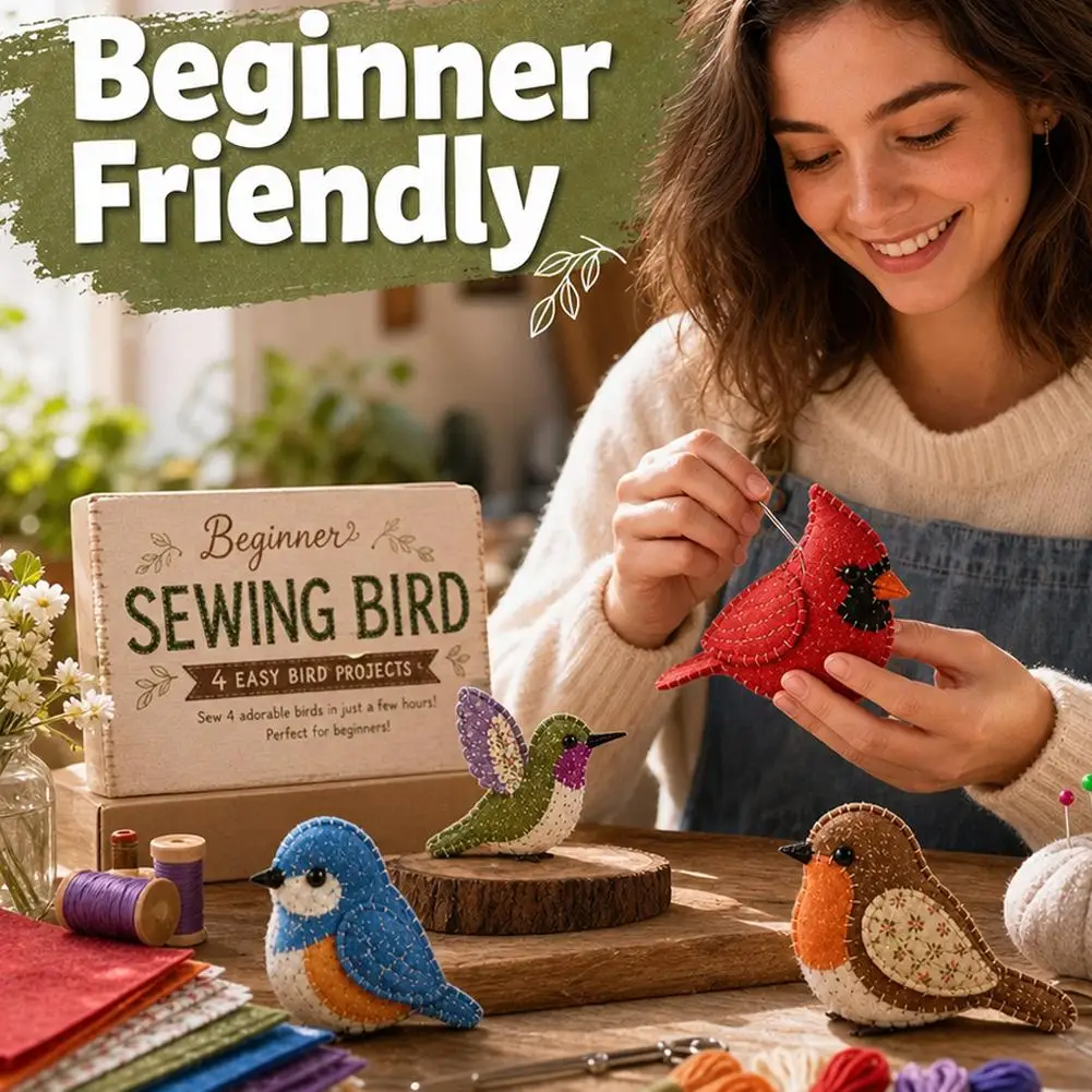 Beaded Bird DIY Craft Kit - Handmade Animal Beading Set for Adults, Creative Home Decor & Art Project, Gift for Craft Lovers 1pc