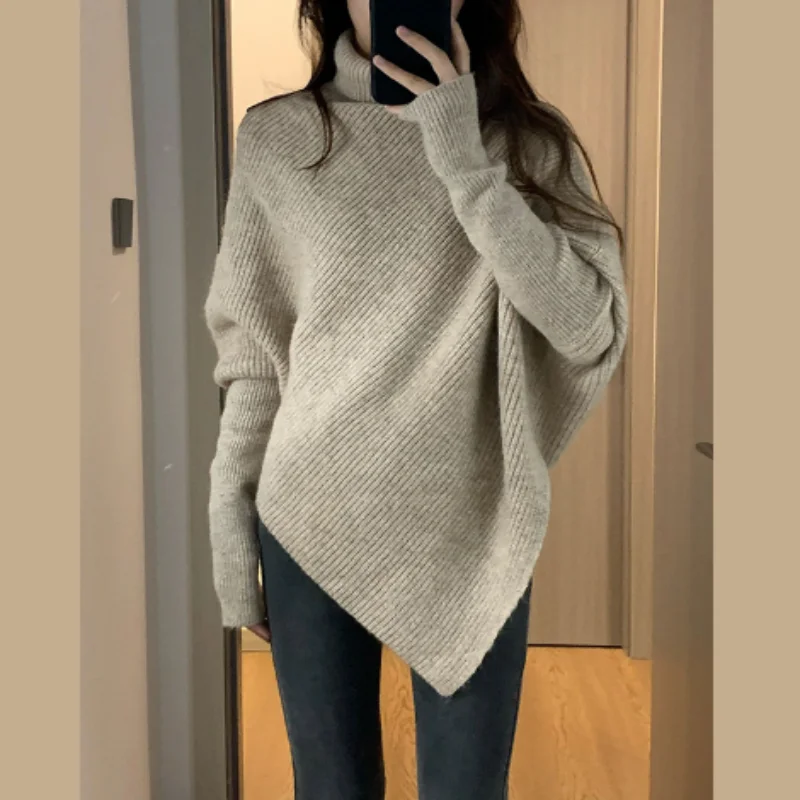 100% cashmere turtleneck sweater women Autumn Winter 2024 new explosive inside to wear a sweater jumper outside the top