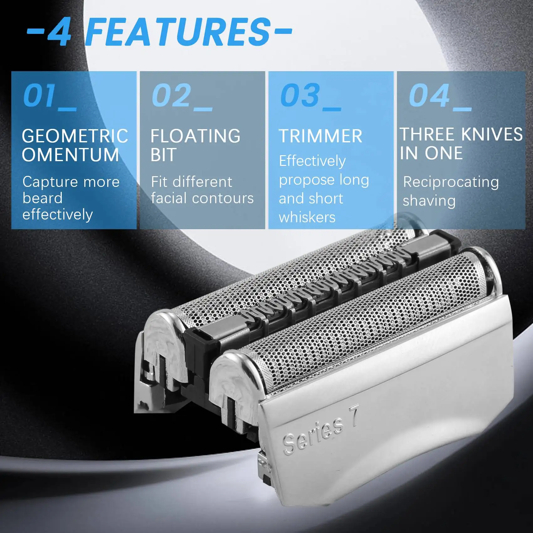 

70S Foil & Cutter Shaver Replacement Part for Braun Series 7 70S Shaver Foil Cartridge Cassette Head E