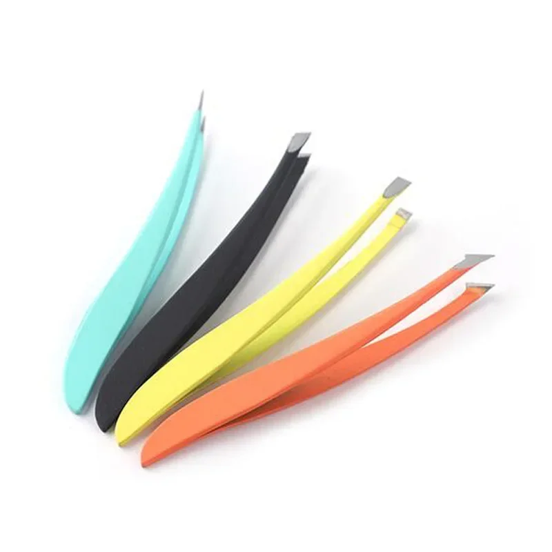 1Pc Kleurrijke Nieuwe Collectie Professionele Roestvrijstalen Pincet Wenkbrauw Gezicht Neus Haar Clip Verwijderaar Tool Banaan Clip Make-Up Tools