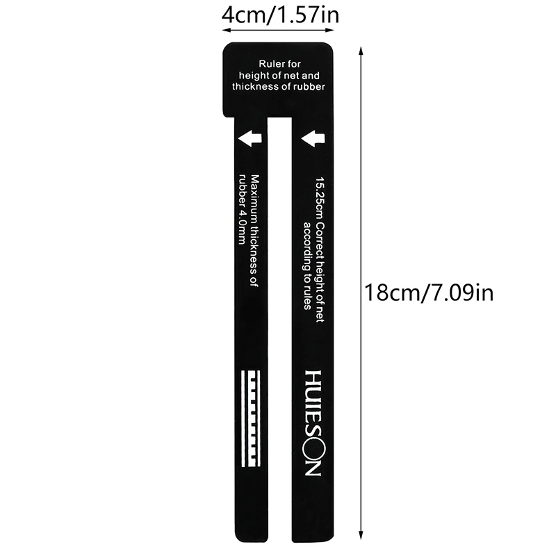 مسطرة قياسية لتنس الطاولة ، قياس الارتفاع الصافي وسمك المطاط ، 1