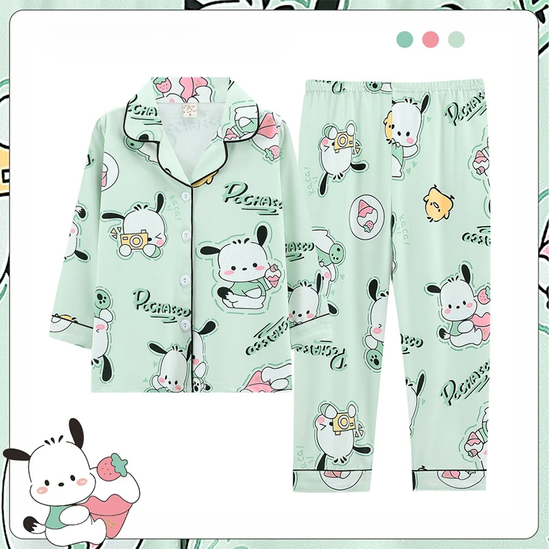 Disney Cartoon Children Pajama Sets Causal Lapel Soft Comfortable Kids Nightwear Set Vivid Patterns Breathable Indoor Costume