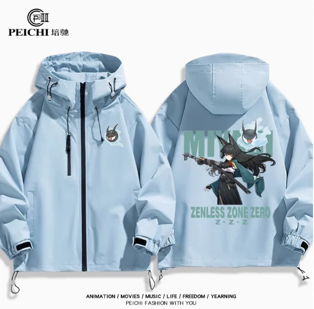 อะนิเมะ Zenless Zone Zero Hoshimi Miyabi Windbreaker เสื้อแจ็คเก็ต Hoodie คอสเพลย์ฤดูใบไม้ร่วงฤดูหนาวผู้ชายผู้หญิงเสื้อเสื้อหลวม