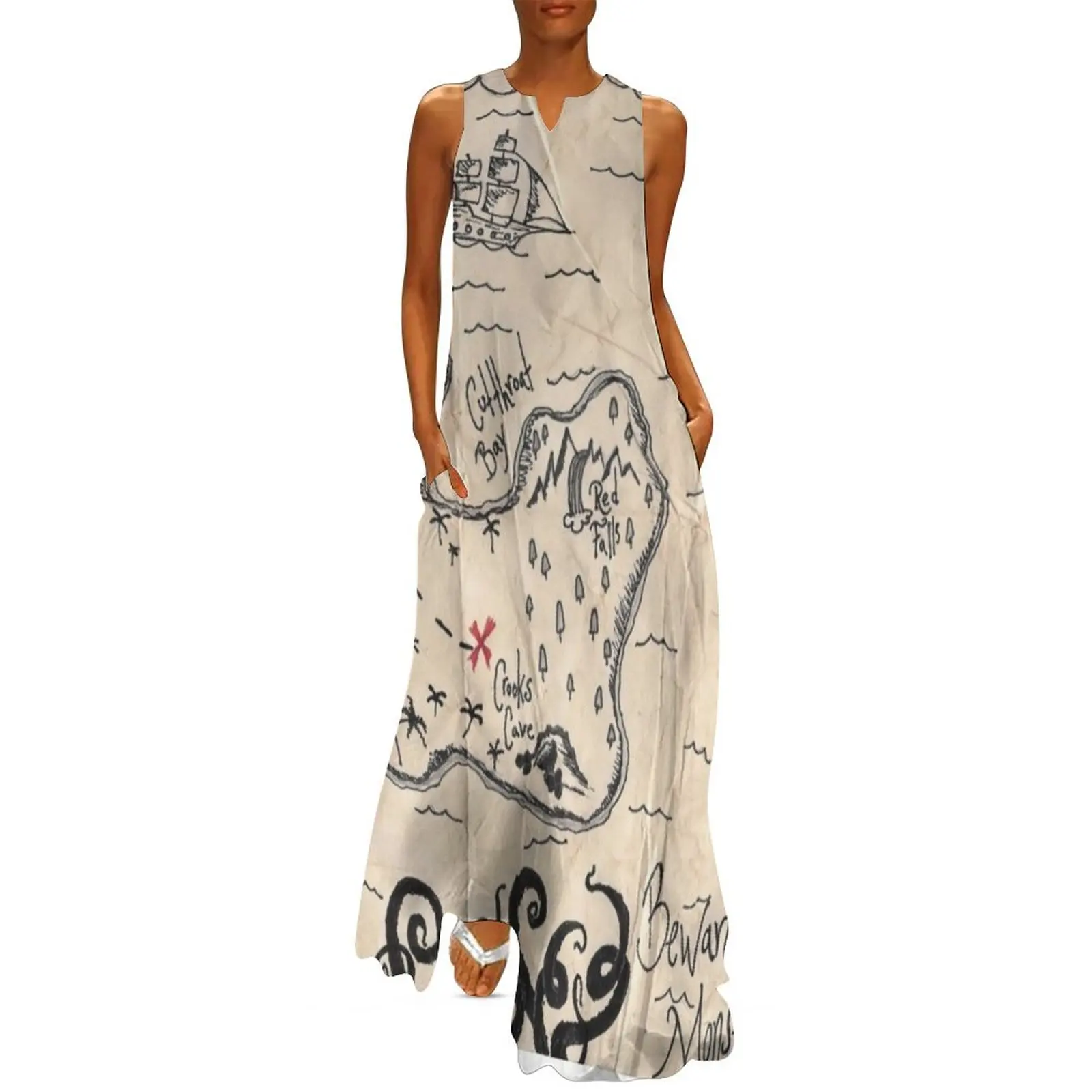 

The Treasure Map Long Dress long dresses for women dress for women 2025 sexy dress