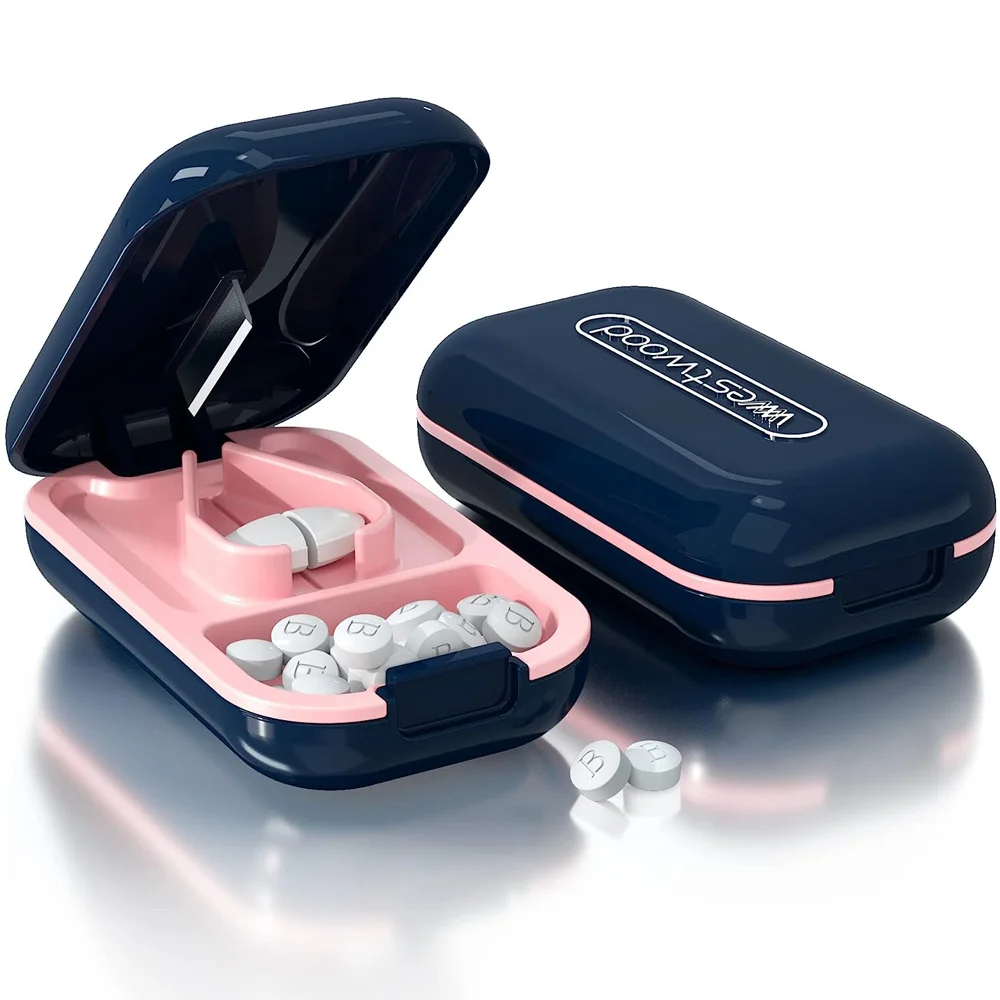 Small Pill Cutter Splitter for Small & Tiny Pills Portable Pretty Pill Cutters for Large Pills Cuts Vitamins Tablets for Pocket