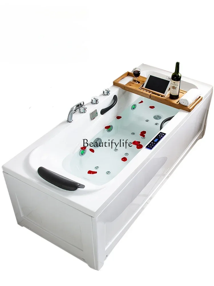 

Small Apartment Deep Bubble Acrylic Bathtub Surfing Constant Temperature Heating Bath