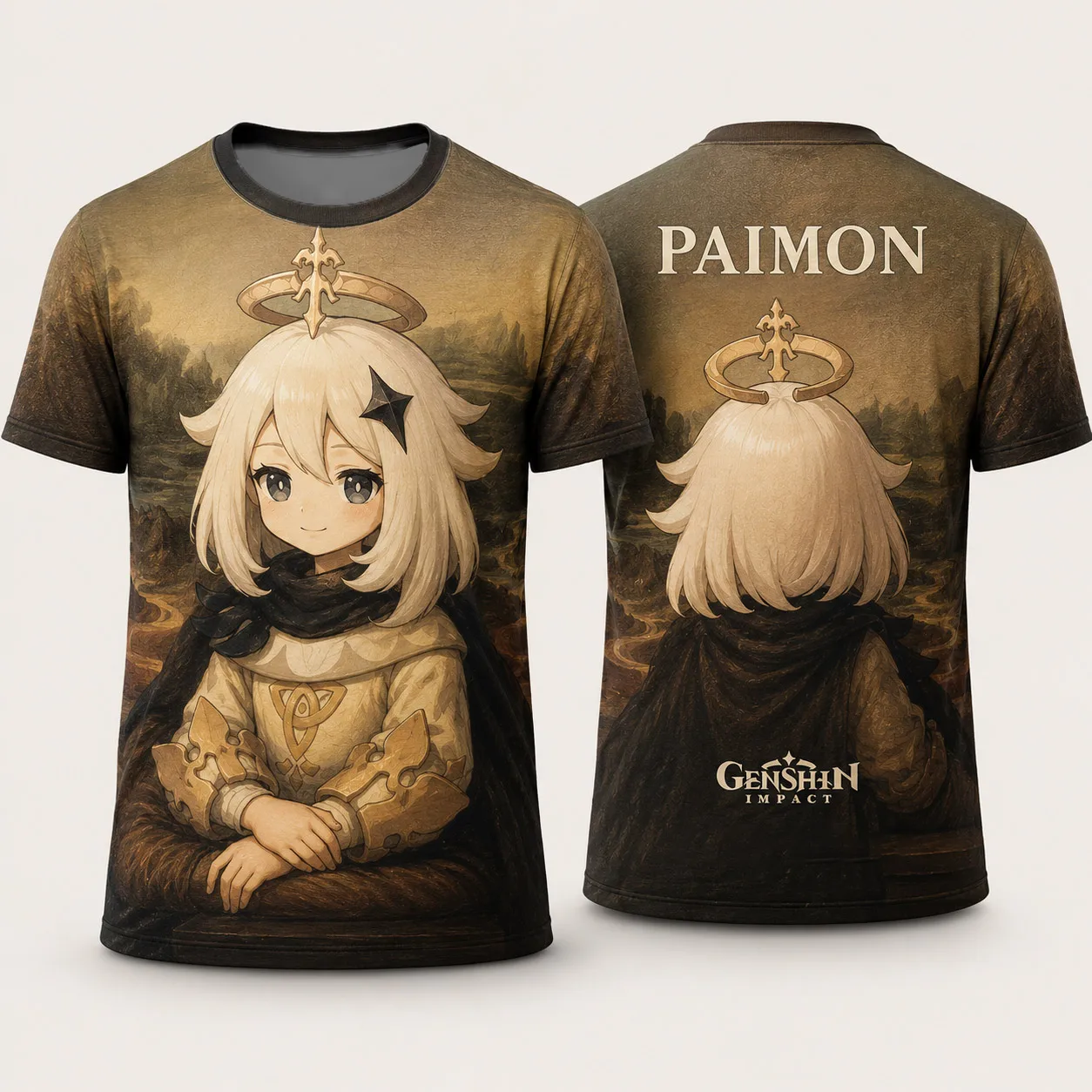 Paimon Genshin Impact 3D Print T-Shirt Breathable Sports Casual Tops for Men Women Mens T Shirts Women's T-shirt Graphic Tshirts
