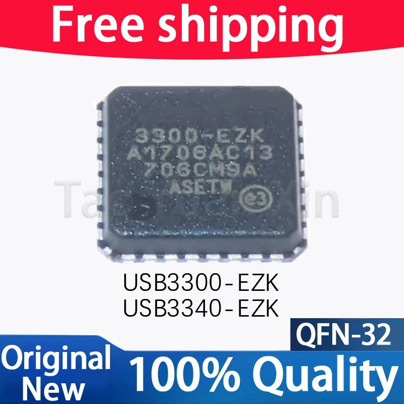 (10piece）100% New USB3300 USB3340 3300-EZK 3340-EZK USB3300-EZK USB3340-EZK USB3300-EZK-TR USB3340-EZK-TR QFN-32  Chipset