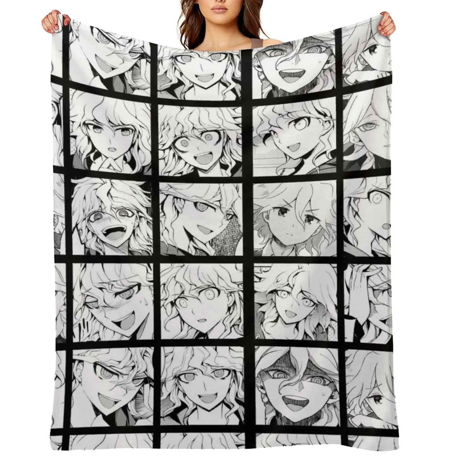 

Nagito Manga Collection Throw Blanket Plaid on the sofa For Sofa Thin Bed covers Bed linens Blankets