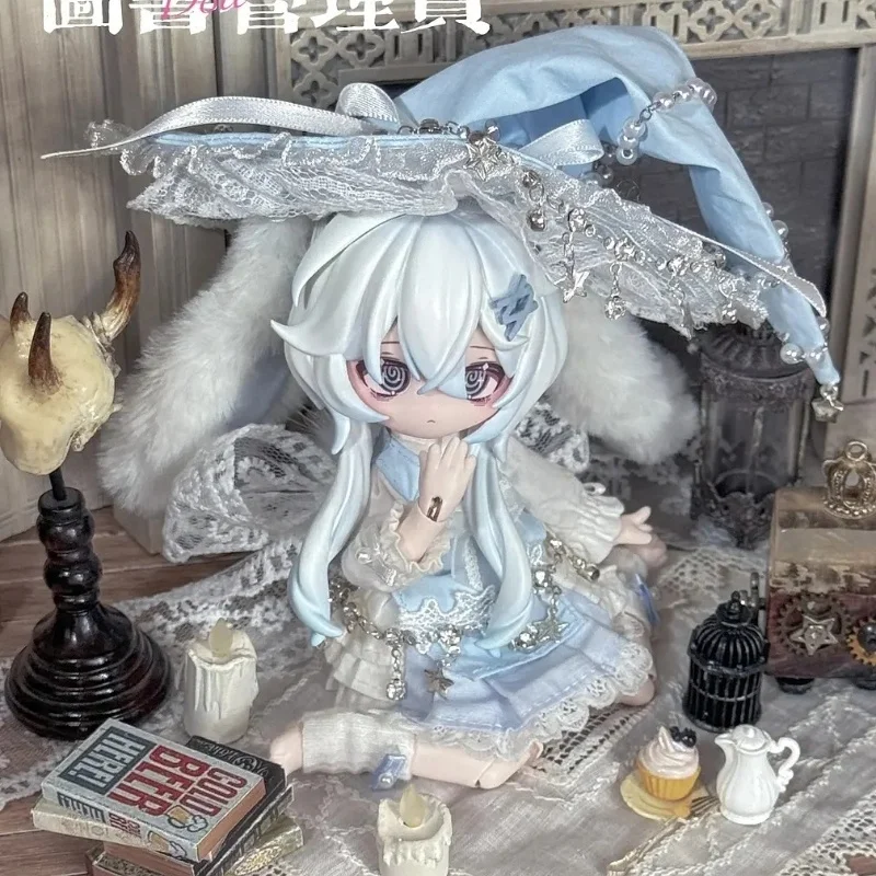 In Voorraad Authentieke Niet Eetbare Pop Springen Maan Tijd Konijn Schat 12-Punten Bjd Beweegbare Pop Ornament Blind Box Beeldje Gift
