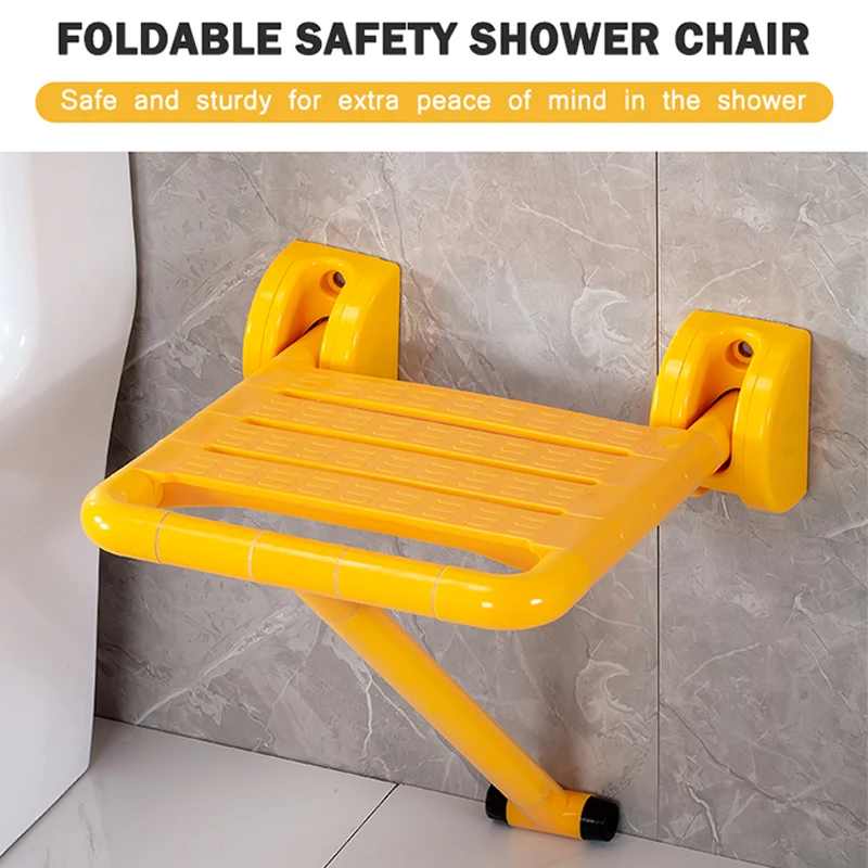 노인을 위한 욕실 접이식 장애인 벽걸이형 스테인레스 스틸 접이식 샤워 의자