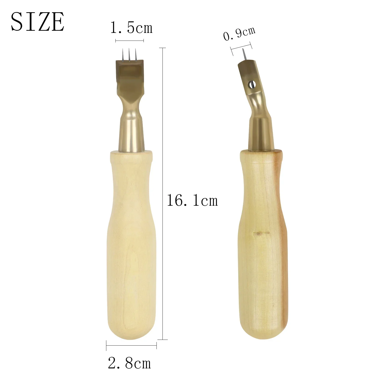 PO-28 Piano Voicing Tool Needle Head Wooden Non-slip Handle Wrench Piano Maintenance Tuning Tool for Professional Piano Repair