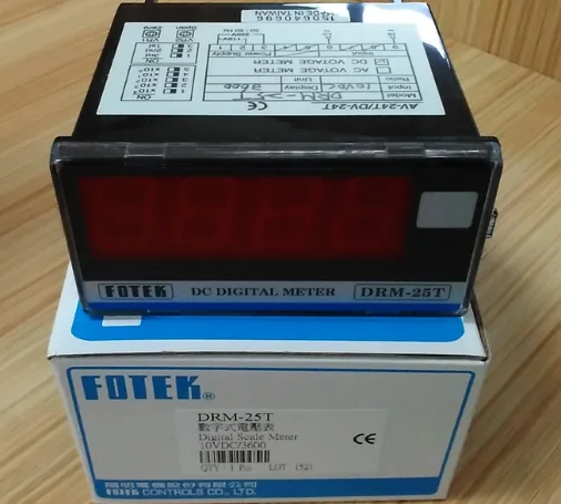 

Original And Genuine FOTEK Taiwan Yangming Digital DC Voltmeter DRM-25T Fake One Penalty Ten