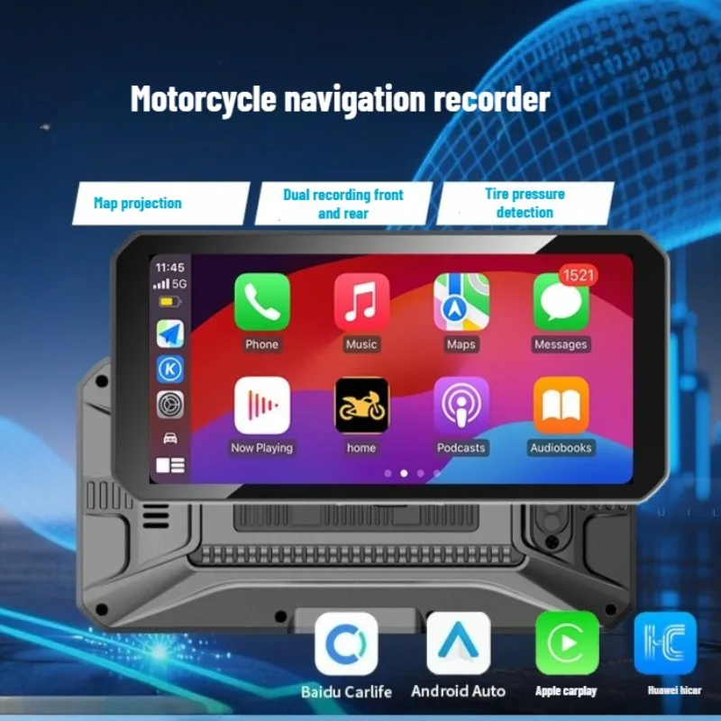 Motorcycle Driving Recorder Outdoor Riding High Definition Video Navigator