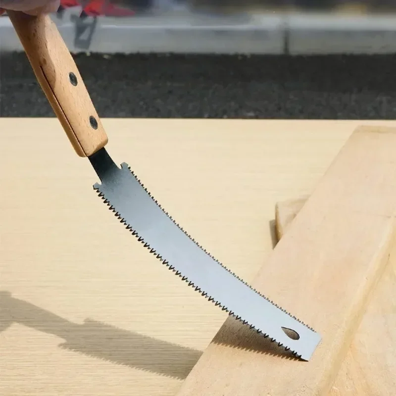 Small Pull Hand Saw with Double Edge Blade Cutting, 6-inch Blade Handsaw for Woodworking, PVC Pipe Cutting, DIY Project