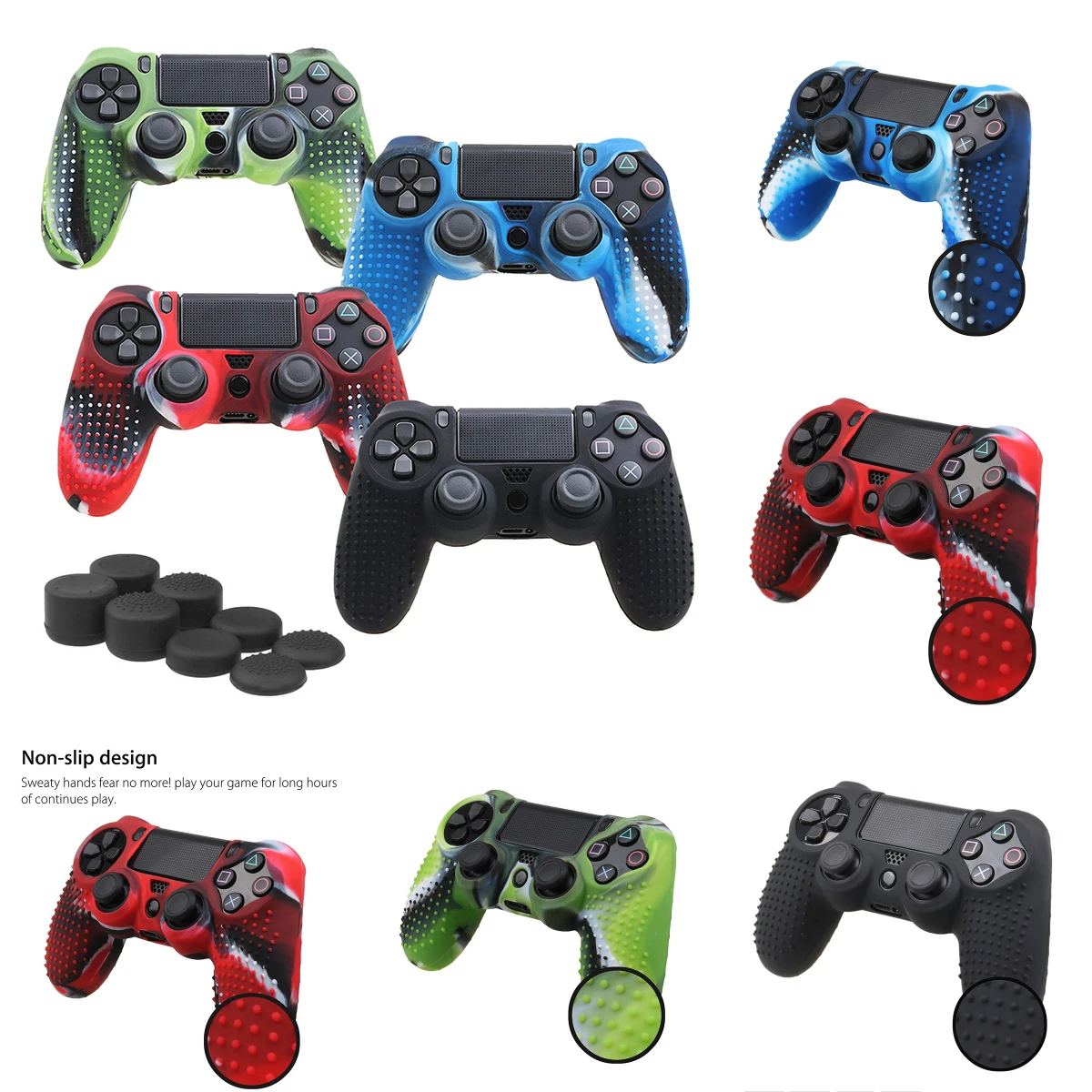 

1pcs Silicone Analog Joystick Thumbstick Grip Caps Protective Skin Cover Case For PlayStation 4 PS4 Controller Gamepad