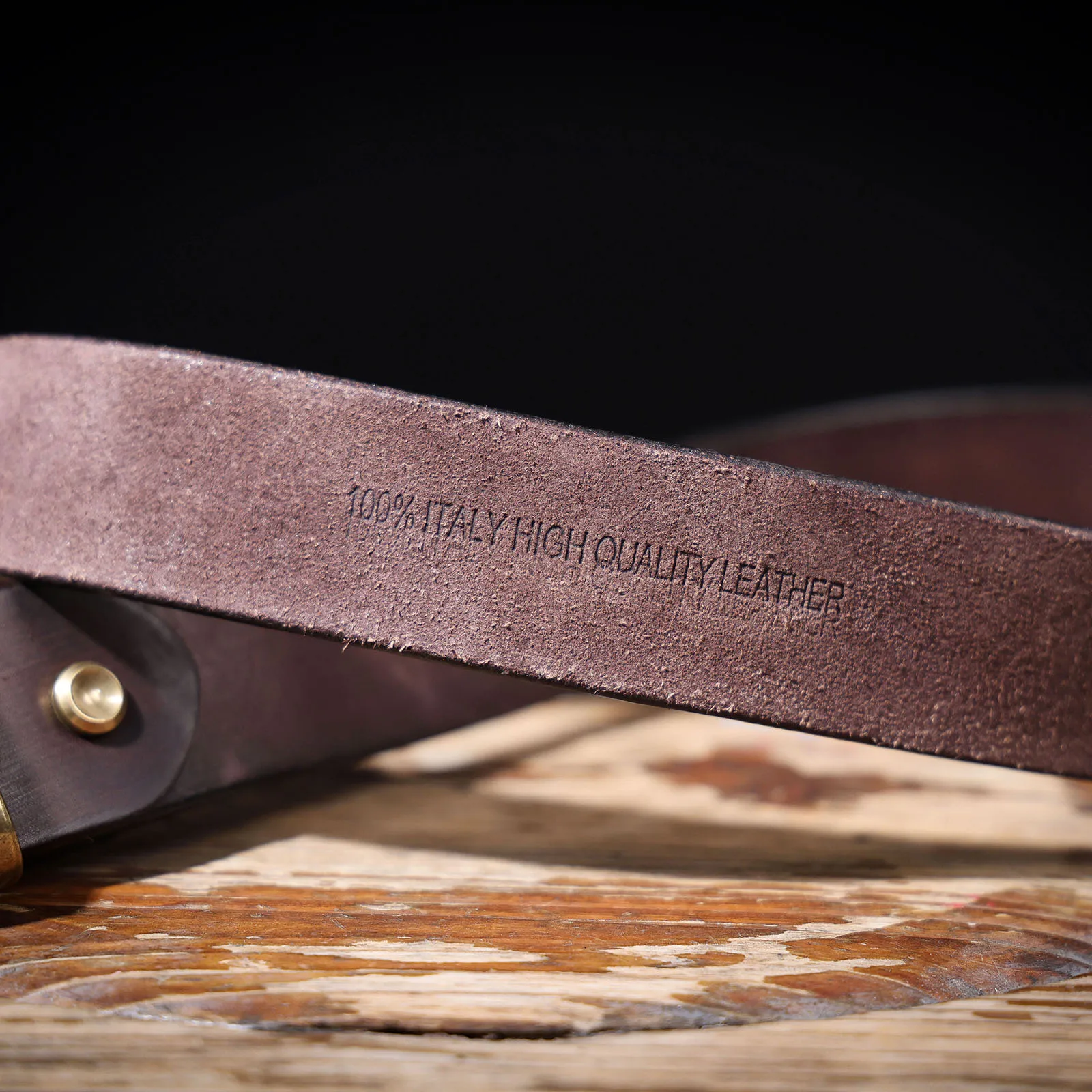 S.WORKER Echtledergürtel für Herren, Vintage-Messingschnalle, handgefertigter Gürtel aus hochwertigem Rindsleder, Retro-Freizeitgürtel für Jeans, langlebig – Detail 13