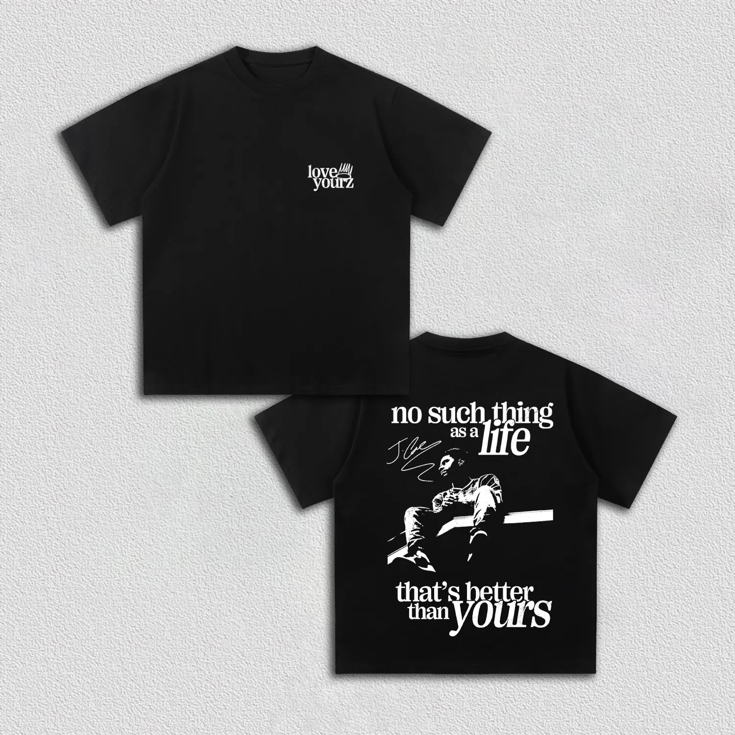Camiseta gráfica J Cole Love Yourz No Such Thing As A Life para hombres y mujeres, camiseta Retro Hip Hop Rap Streetwear de algodón de gran tamaño