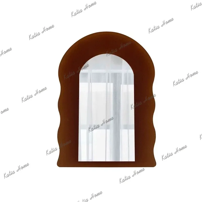 PG French-style minimalist decorative mirror, wavy makeup mirror, household trend vanity mirror, irregularly shaped wall-mounted